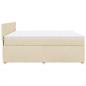 Preview: Boxspringbett mit Matratze Creme 180x200 cm Stoff