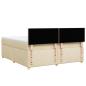 Preview: Boxspringbett mit Matratze Creme 180x200 cm Stoff