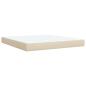 Preview: Boxspringbett mit Matratze Creme 180x200 cm Stoff