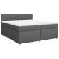 Preview: Boxspringbett mit Matratze Dunkelgrau 180x200 cm Stoff