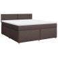 Preview: Boxspringbett mit Matratze Dunkelbraun 180x200 cm Stoff