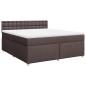 Preview: Boxspringbett mit Matratze Dunkelbraun 180x200 cm Stoff