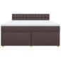 Preview: Boxspringbett mit Matratze Dunkelbraun 180x200 cm Stoff