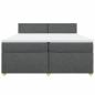 Preview: Boxspringbett mit Matratze Dunkelgrau 200x200 cm Stoff