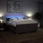 Preview: Boxspringbett mit Matratze Dunkelbraun 200x200 cm Stoff