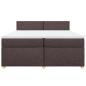 Preview: Boxspringbett mit Matratze Dunkelbraun 200x200 cm Stoff