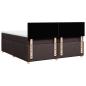 Preview: Boxspringbett mit Matratze Dunkelbraun 200x200 cm Stoff