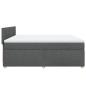Preview: Boxspringbett mit Matratze Dunkelgrau 200x200 cm Stoff
