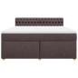 Preview: Boxspringbett mit Matratze Dunkelbraun 180x200 cm Stoff