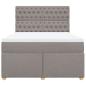 Preview: Boxspringbett mit Matratze Taupe 140x200 cm Stoff
