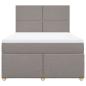 Preview: Boxspringbett mit Matratze Taupe 160x200 cm Stoff