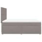 Preview: Boxspringbett mit Matratze Taupe 160x200 cm Stoff