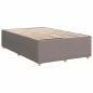 Preview: ARDEBO.de - Boxspringbett mit Matratze Taupe 120x200 cm Stoff