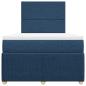 Preview: Boxspringbett mit Matratze Blau 120x200 cm Stoff