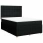 Preview: Boxspringbett mit Matratze Schwarz 140x200 cm Stoff