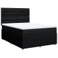 Preview: Boxspringbett mit Matratze Schwarz 140x200 cm Stoff