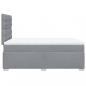 Preview: Boxspringbett mit Matratze Hellgrau 120x200 cm Stoff