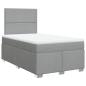 Preview: Boxspringbett mit Matratze Hellgrau 120x190 cm Stoff