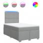 Preview: Boxspringbett mit Matratze Hellgrau 120x200 cm Stoff