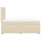 Preview: Boxspringbett mit Matratze Creme 120x200 cm Stoff
