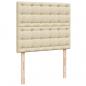 Preview: Boxspringbett mit Matratze Creme 120x200 cm Stoff