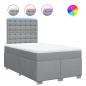 Preview: Boxspringbett mit Matratze Hellgrau 120x190 cm Stoff