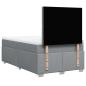 Preview: Boxspringbett mit Matratze Hellgrau 120x190 cm Stoff