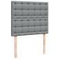 Preview: Boxspringbett mit Matratze Hellgrau 120x190 cm Stoff