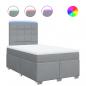 Preview: Boxspringbett mit Matratze Hellgrau 120x200 cm Stoff