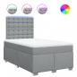 Preview: Boxspringbett mit Matratze Hellgrau 120x200 cm Stoff