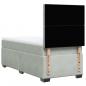 Preview: Boxspringbett mit Matratze Hellgrau 80x200 cm Samt