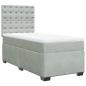 Preview: Boxspringbett mit Matratze Hellgrau 80x200 cm Samt