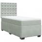 Preview: Boxspringbett mit Matratze Hellgrau 80x200 cm Samt