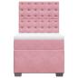Preview: Boxspringbett mit Matratze Rosa 90x200 cm Samt