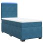 Preview: Boxspringbett mit Matratze Blau 80x200 cm Samt