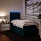 Preview: Boxspringbett mit Matratze Blau 80x200 cm Samt