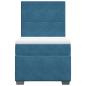 Preview: Boxspringbett mit Matratze Blau 80x200 cm Samt