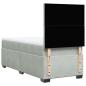Preview: Boxspringbett mit Matratze Hellgrau 90x200 cm Samt