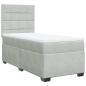 Preview: Boxspringbett mit Matratze Hellgrau 90x200 cm Samt