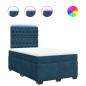 Preview: Boxspringbett mit Matratze Blau 120x200 cm Samt