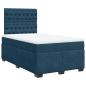 Preview: Boxspringbett mit Matratze Blau 120x200 cm Samt