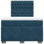 Preview: Boxspringbett mit Matratze Blau 120x200 cm Samt
