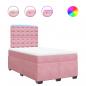 Preview: Boxspringbett mit Matratze Rosa 120x200 cm Samt