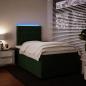 Preview: Boxspringbett mit Matratze Dunkelgrün 120x190 cm Samt