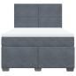 Preview: Boxspringbett mit Matratze Dunkelgrau 160x200 cm Samt