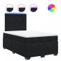 Preview: Boxspringbett mit Matratze Schwarz 120x200 cm Samt