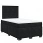 Preview: Boxspringbett mit Matratze Schwarz 120x200 cm Samt