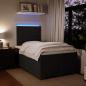 Preview: Boxspringbett mit Matratze Schwarz 120x200 cm Samt