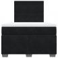 Preview: Boxspringbett mit Matratze Schwarz 120x200 cm Samt
