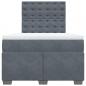 Preview: Boxspringbett mit Matratze Dunkelgrau 120x190 cm Samt